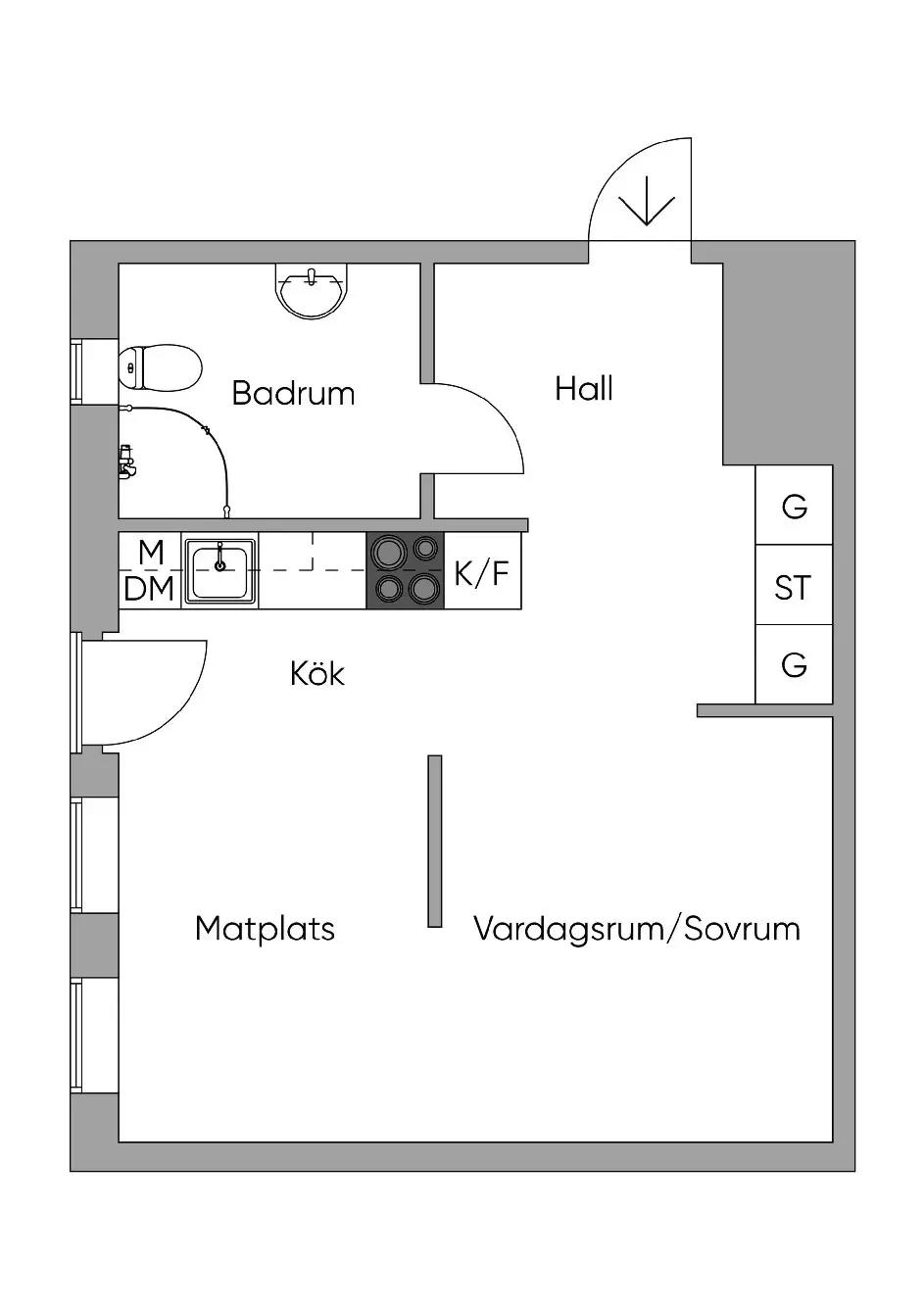 Floor plan for Blomsterkungsvägen 116B