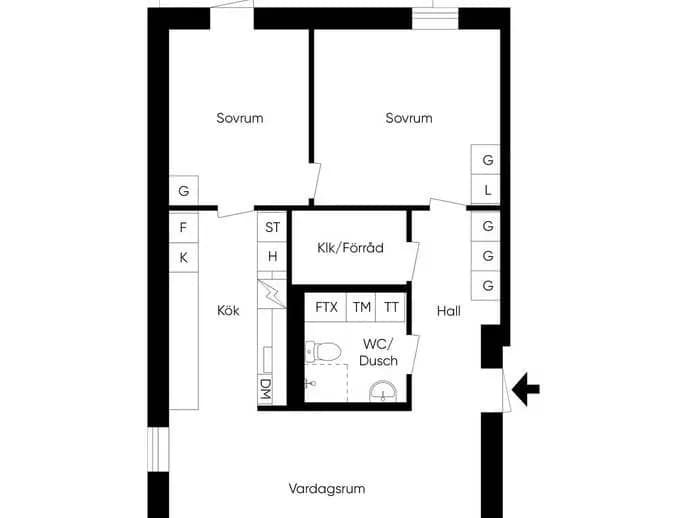 Floor plan for Gustaf Janzéns Gata 35