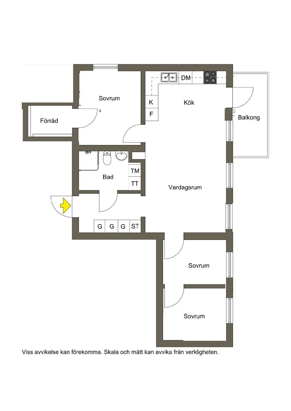 Floor plan for Timvinkelvägen 36