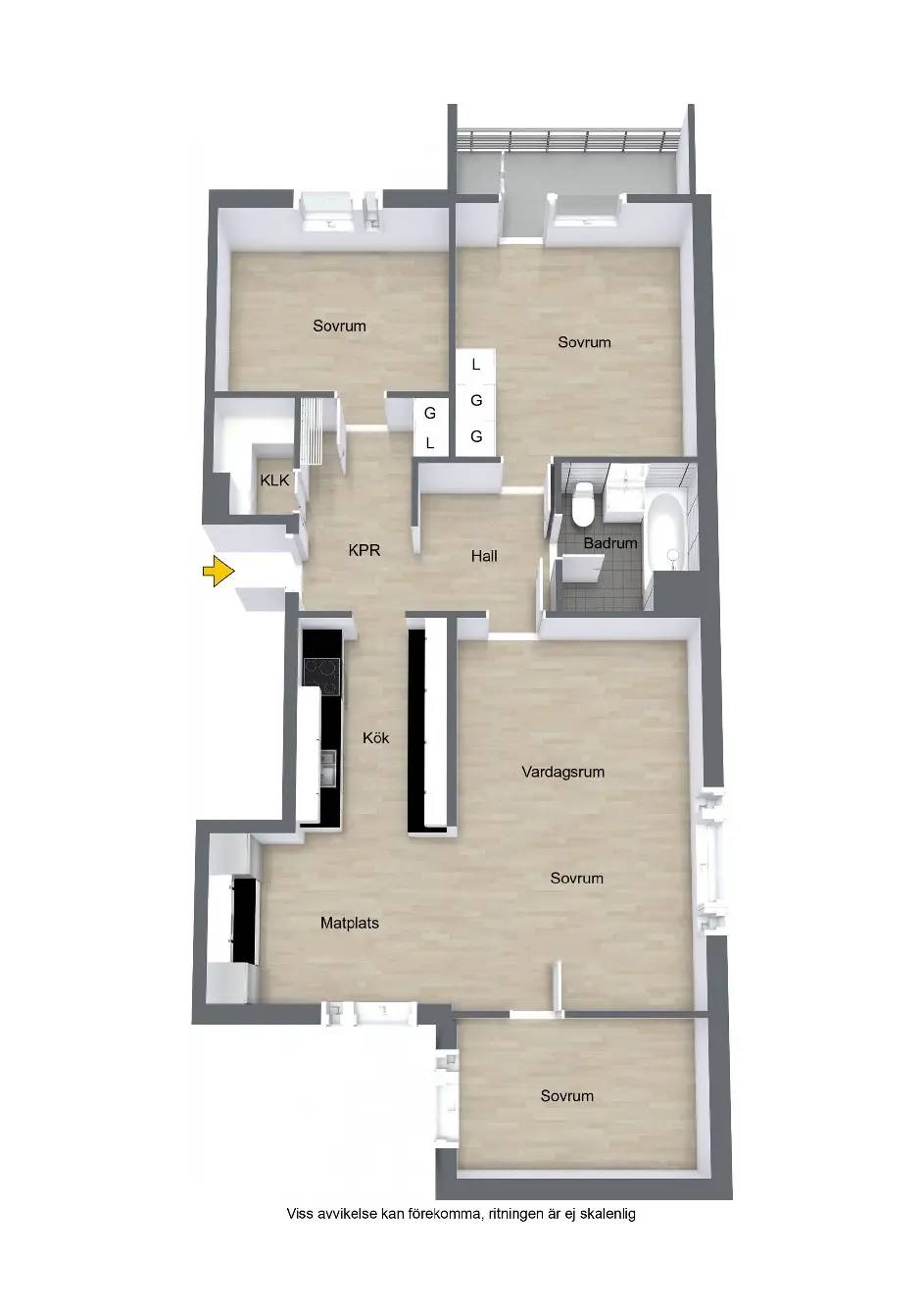Planritning för Folkungagatan 12B