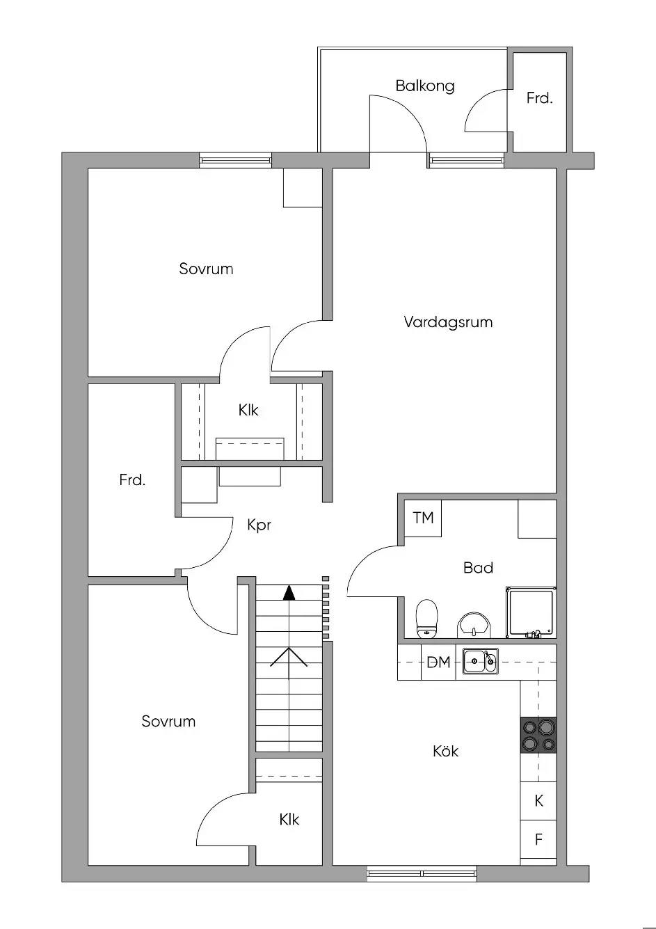 Planritning för Hemmansgatan 225