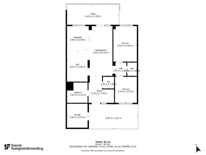 Floor plan for Vikaholmsallén 39C