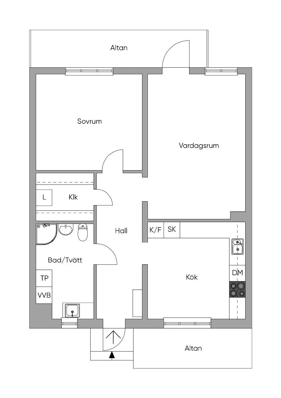 Planritning för Vitvingevägen 26