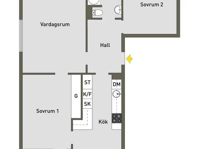 Floor plan for Heimdalsgatan 32