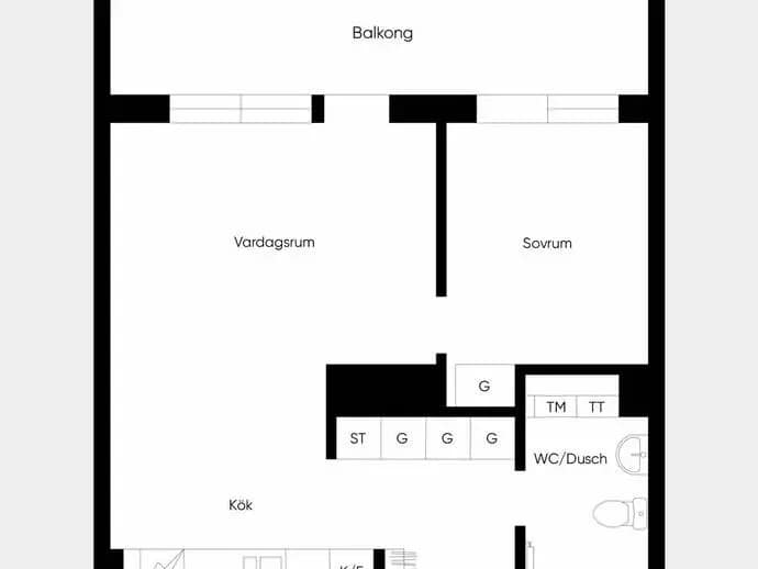 Floor plan for Slottsgatan 44A