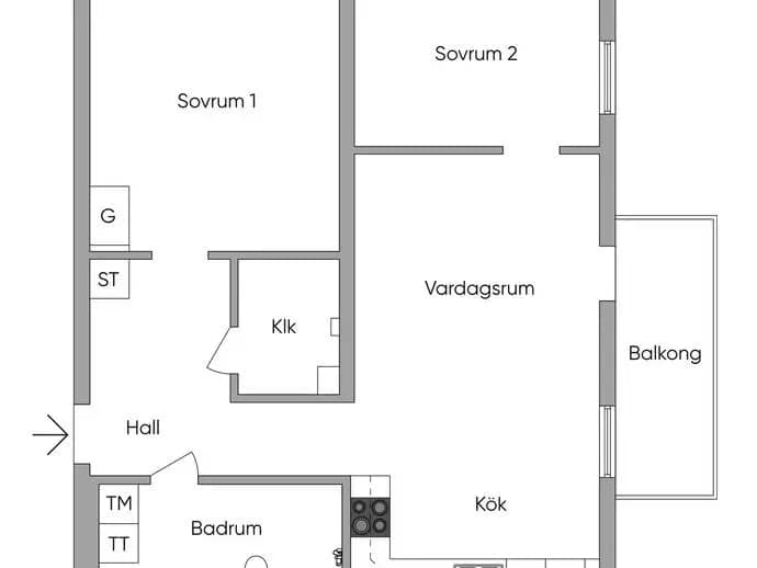 Floor plan for Fältstensvägen 18