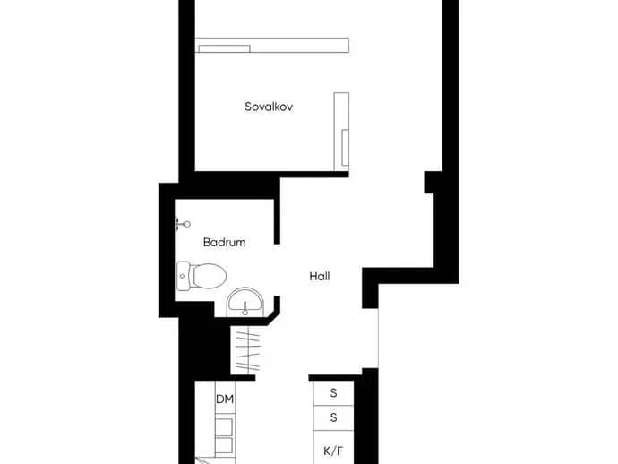 Planritning för Kopparbergsvägen 18B