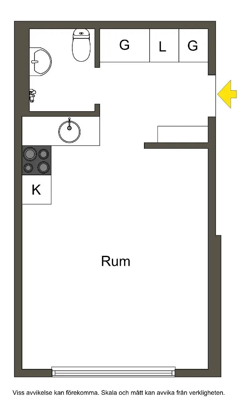 Planritning för Kavaljersbacken 4