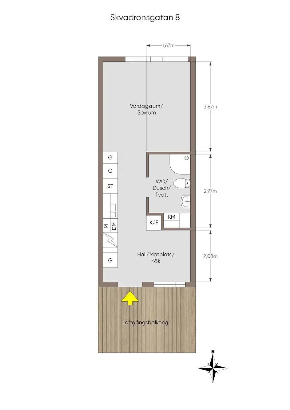 Planritning för Skvadronsgatan 8
