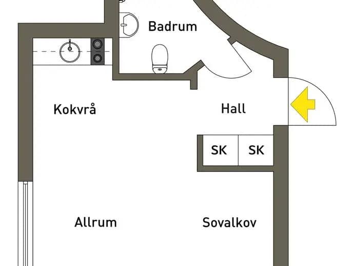 Floor plan for Bildradiogatan 4