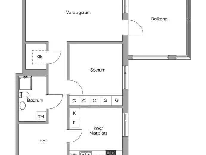 Floor plan for Vallavägen 14