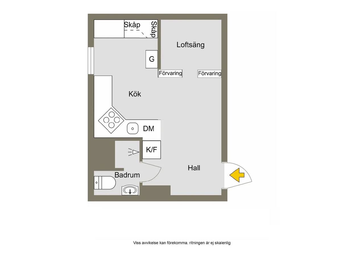 Planritning för Drottninggatan 13C
