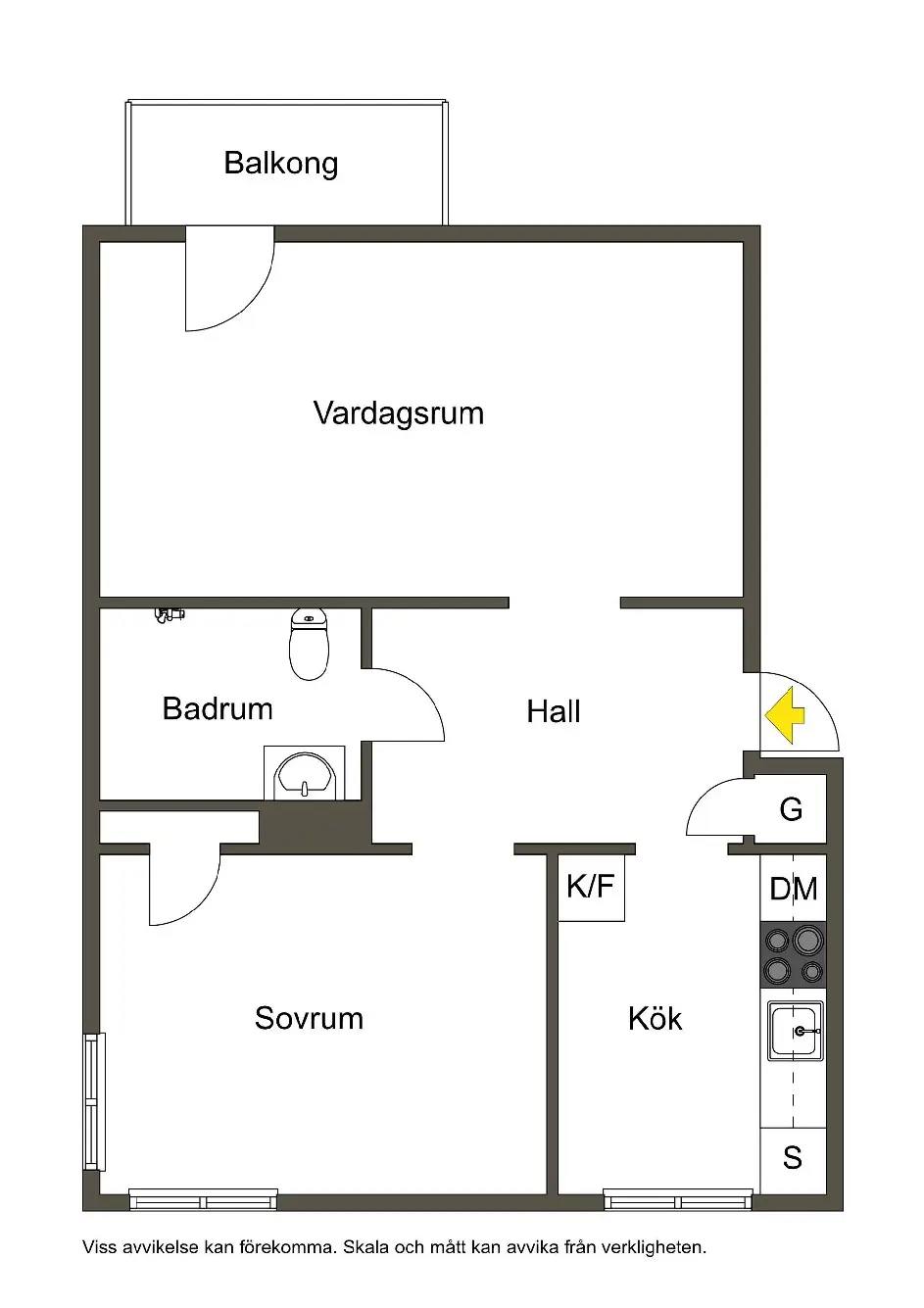 Planritning för Saresgatan 13