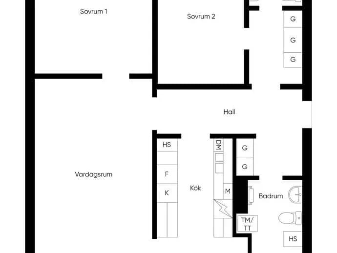 Floor plan for Pinnmogatan 22
