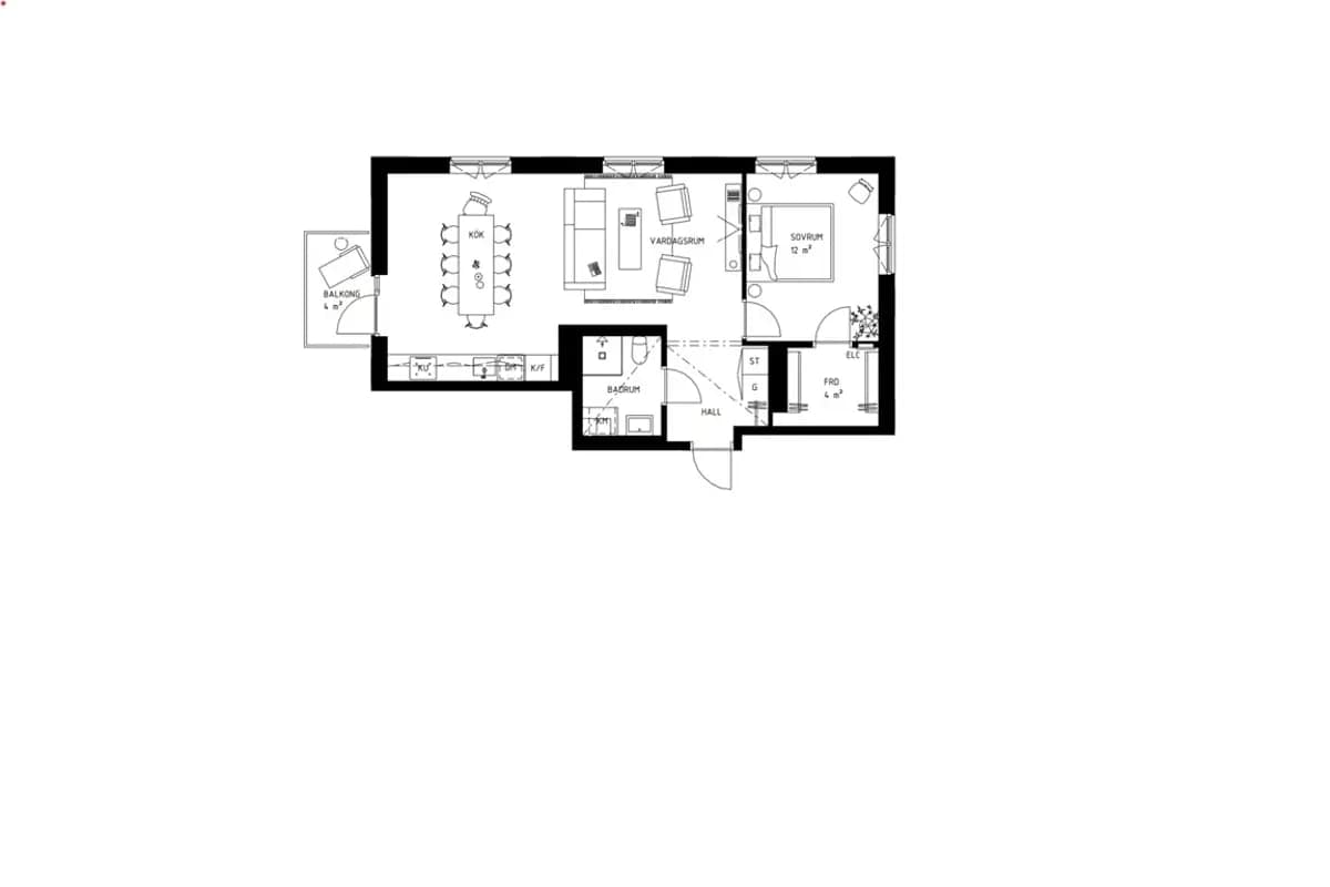 Floor plan for Jarlabergsvägen 6