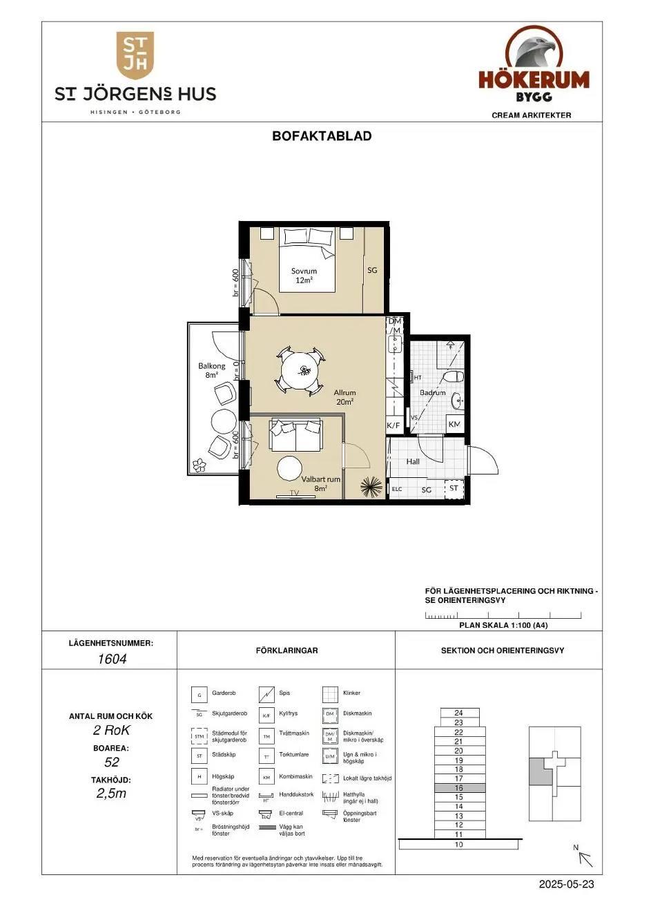 Floor plan for Sankt Jörgens väg 41