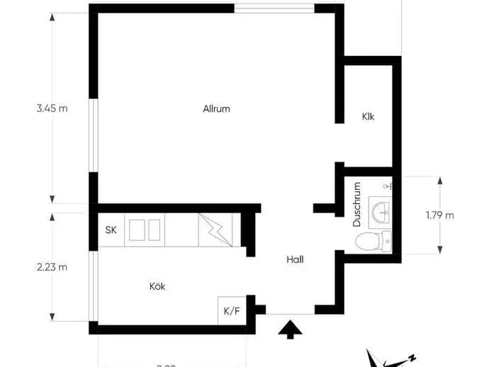 Planritning för Djurgårdsgatan 30B