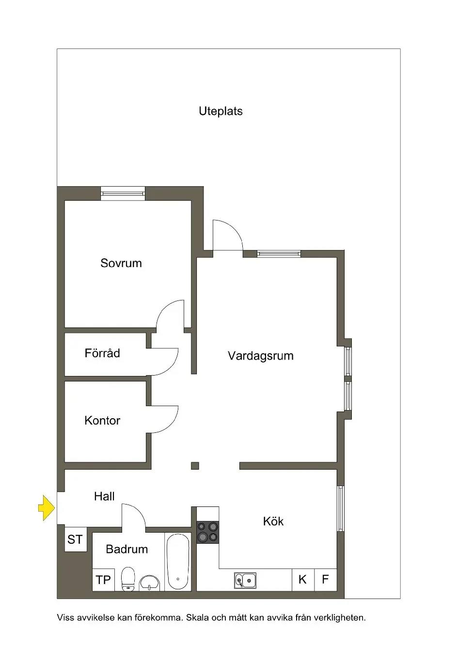 Planritning för Mangårdsvägen 2
