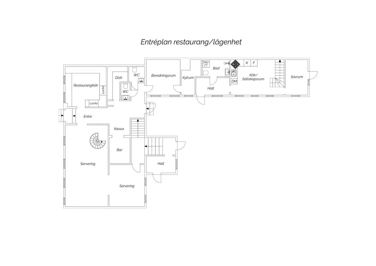 Planritning för Storgatan 3