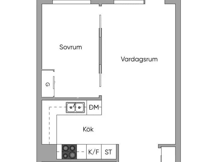 Floor plan for Vallagränd 49