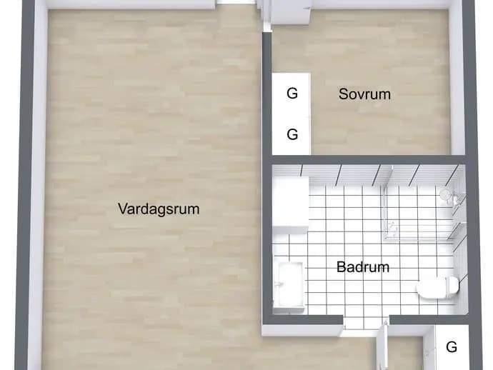 Floor plan for Råbyvägen 53E