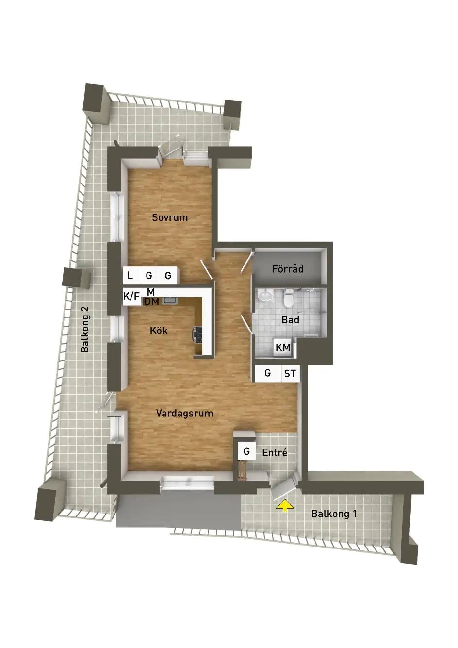Floor plan for Gaffelseglet 41