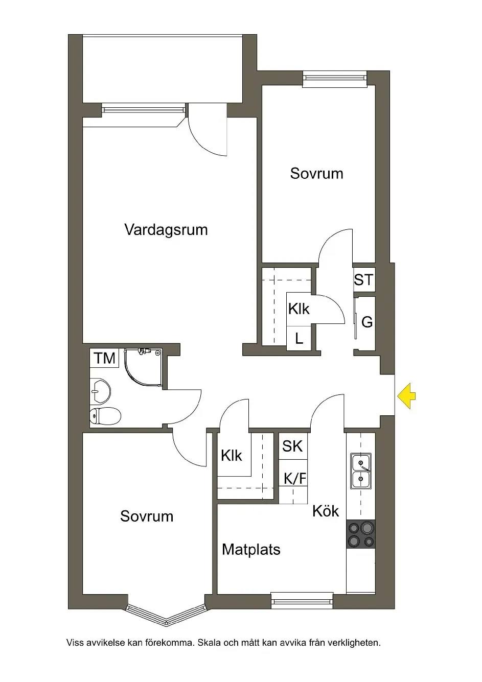 Planritning för Skånegatan 14A