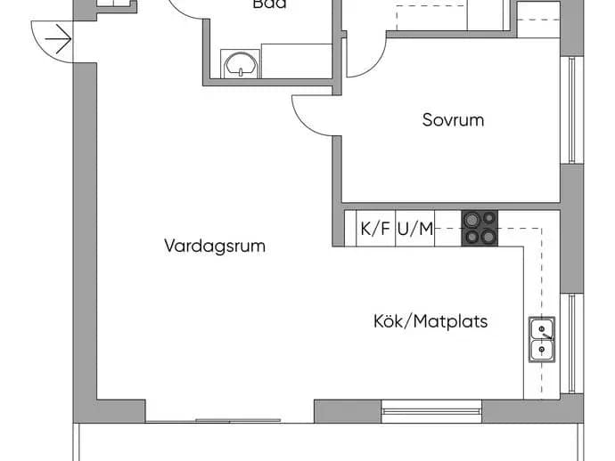 Floor plan for Trumpetgatan 8