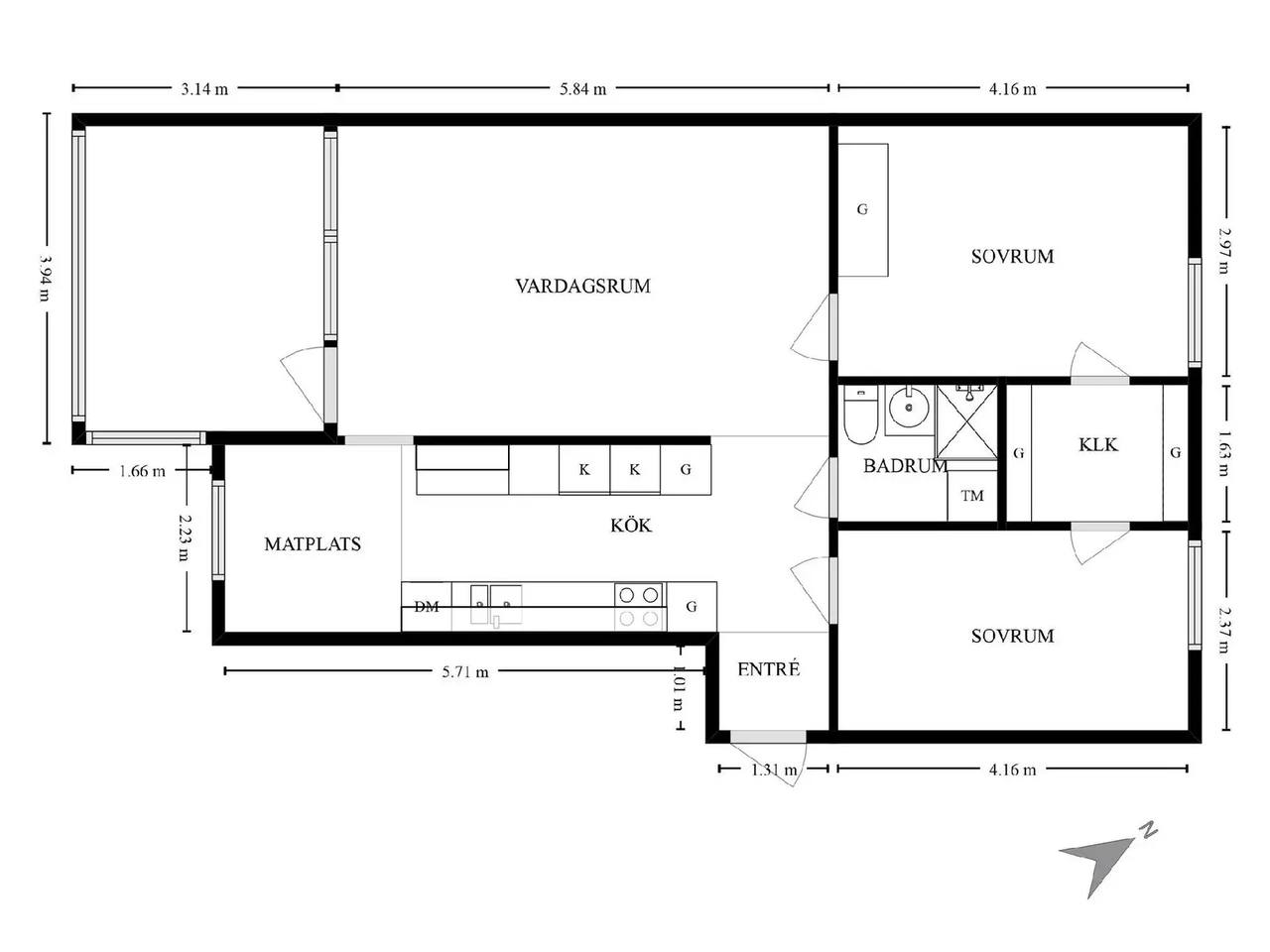 Planritning för Trandaredsgatan 31