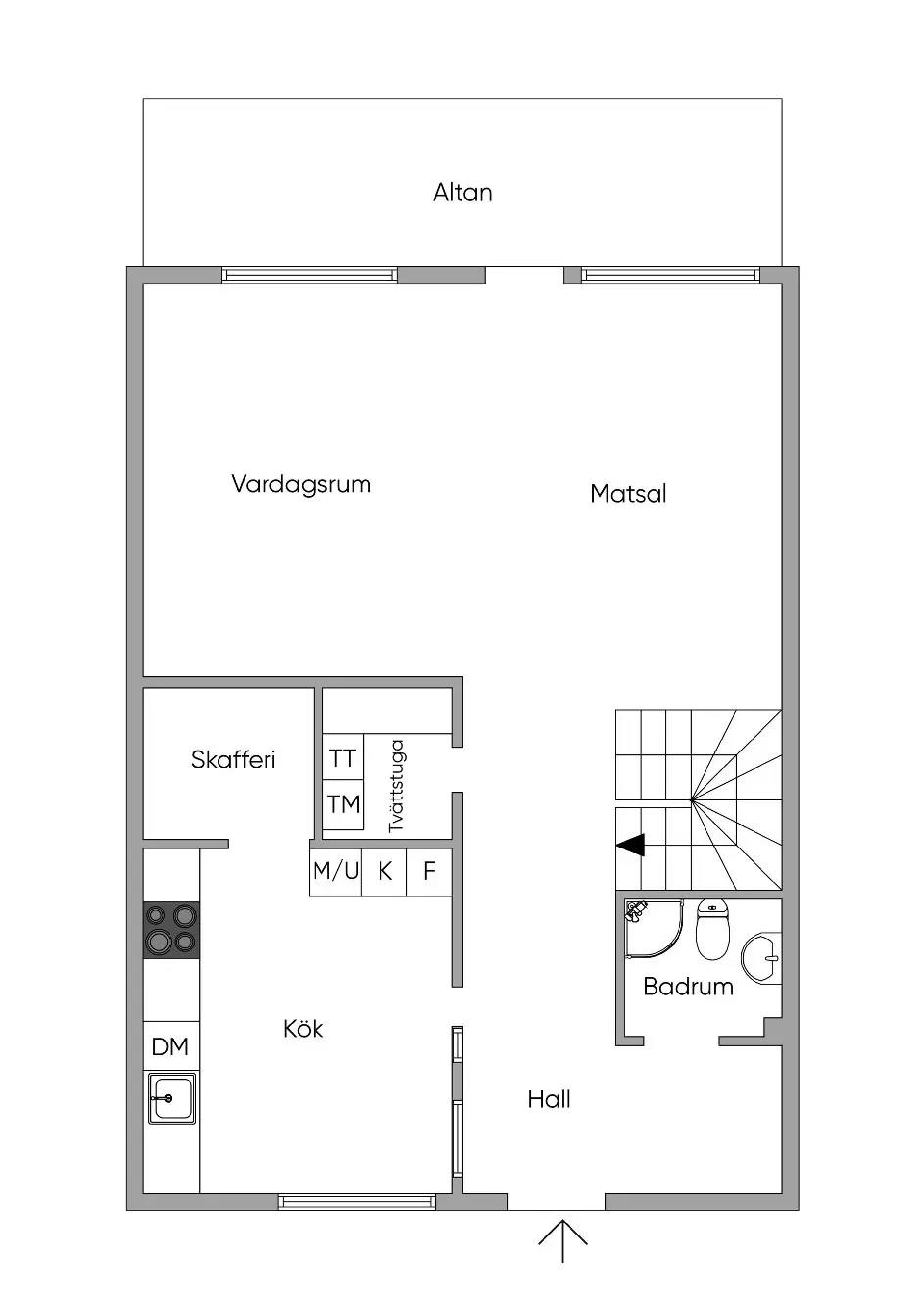 Floor plan for Mjölnartäppan 107