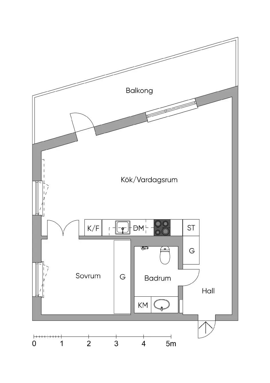 Floor plan for Kratsbodavägen 50B