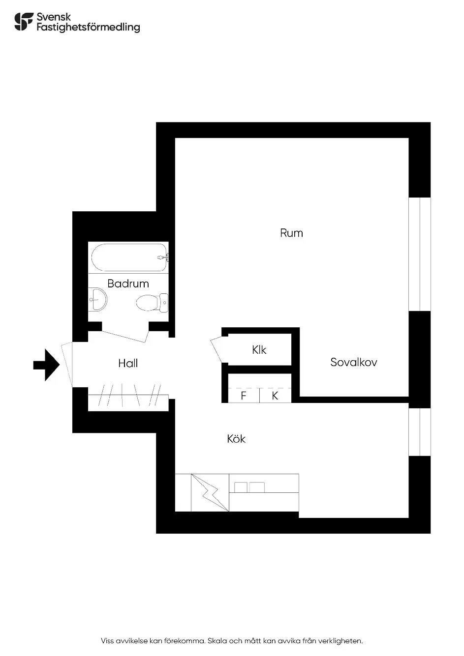 Planritning för Wadströmsgatan 6B