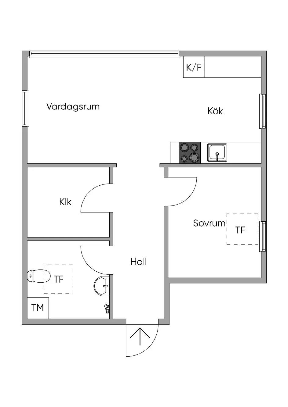 Floor plan for Domarvägen 7