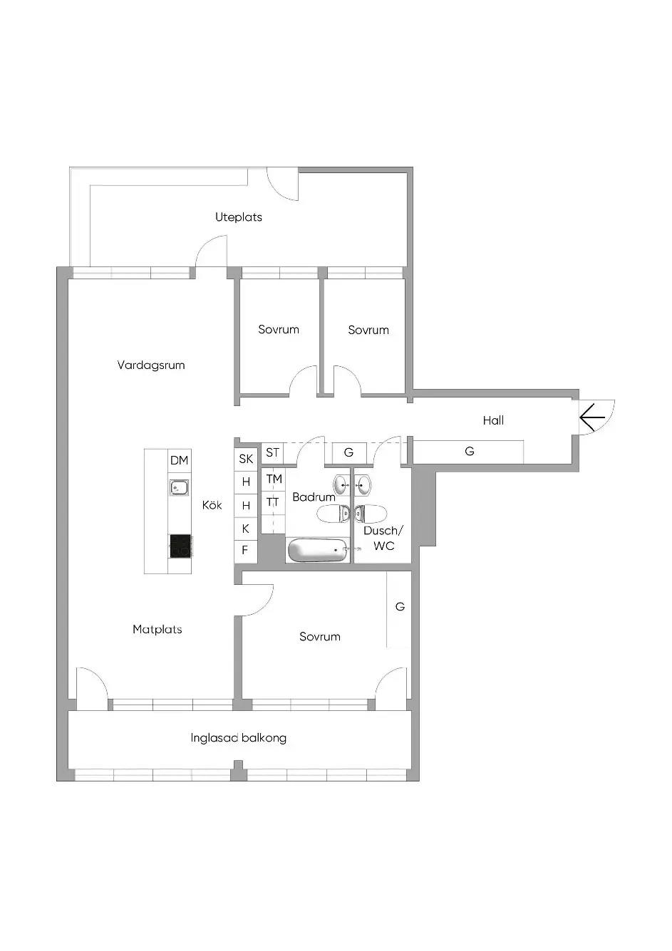 Floor plan for Tollarevägen 53