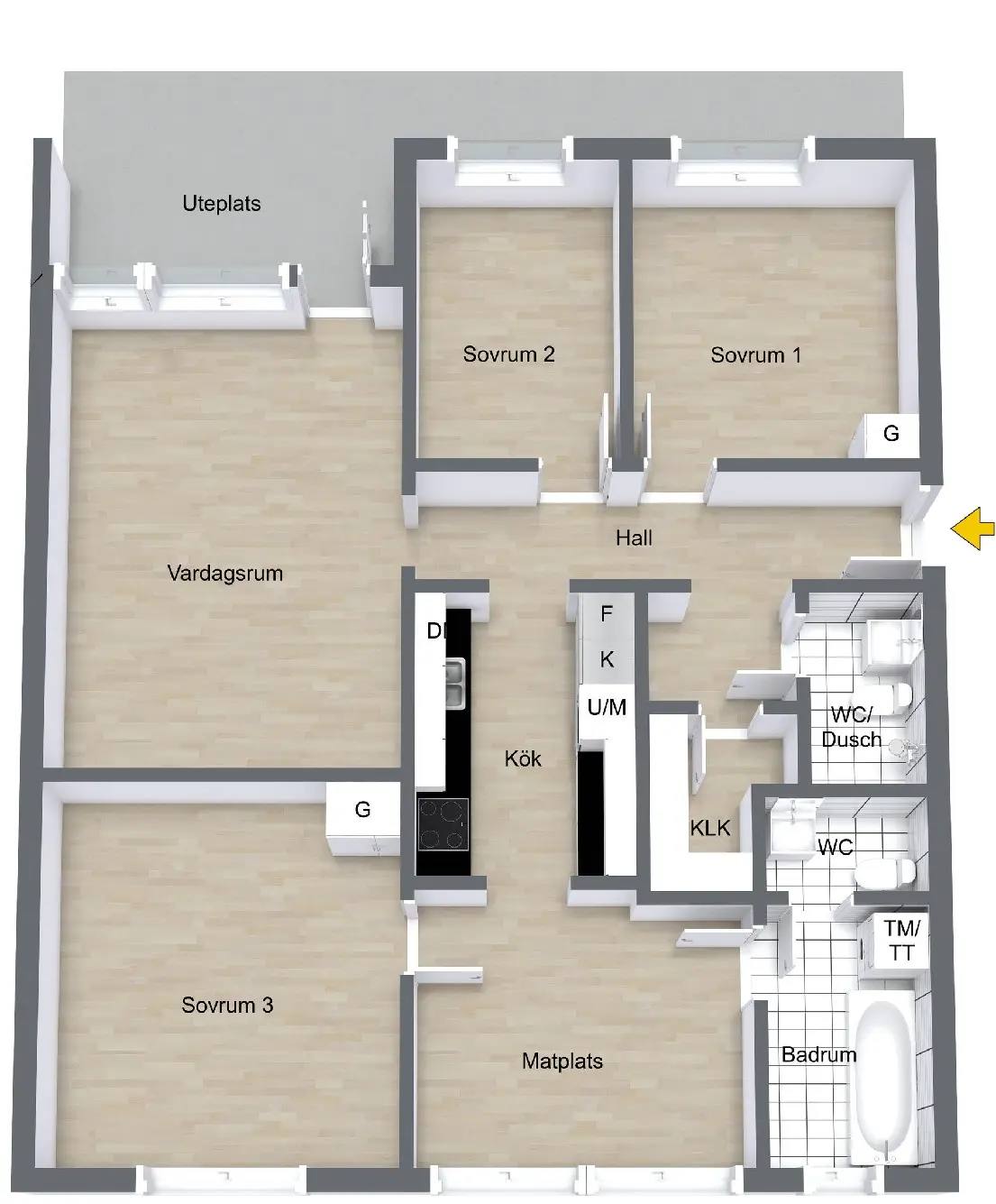 Planritning för Lidnersgatan 9