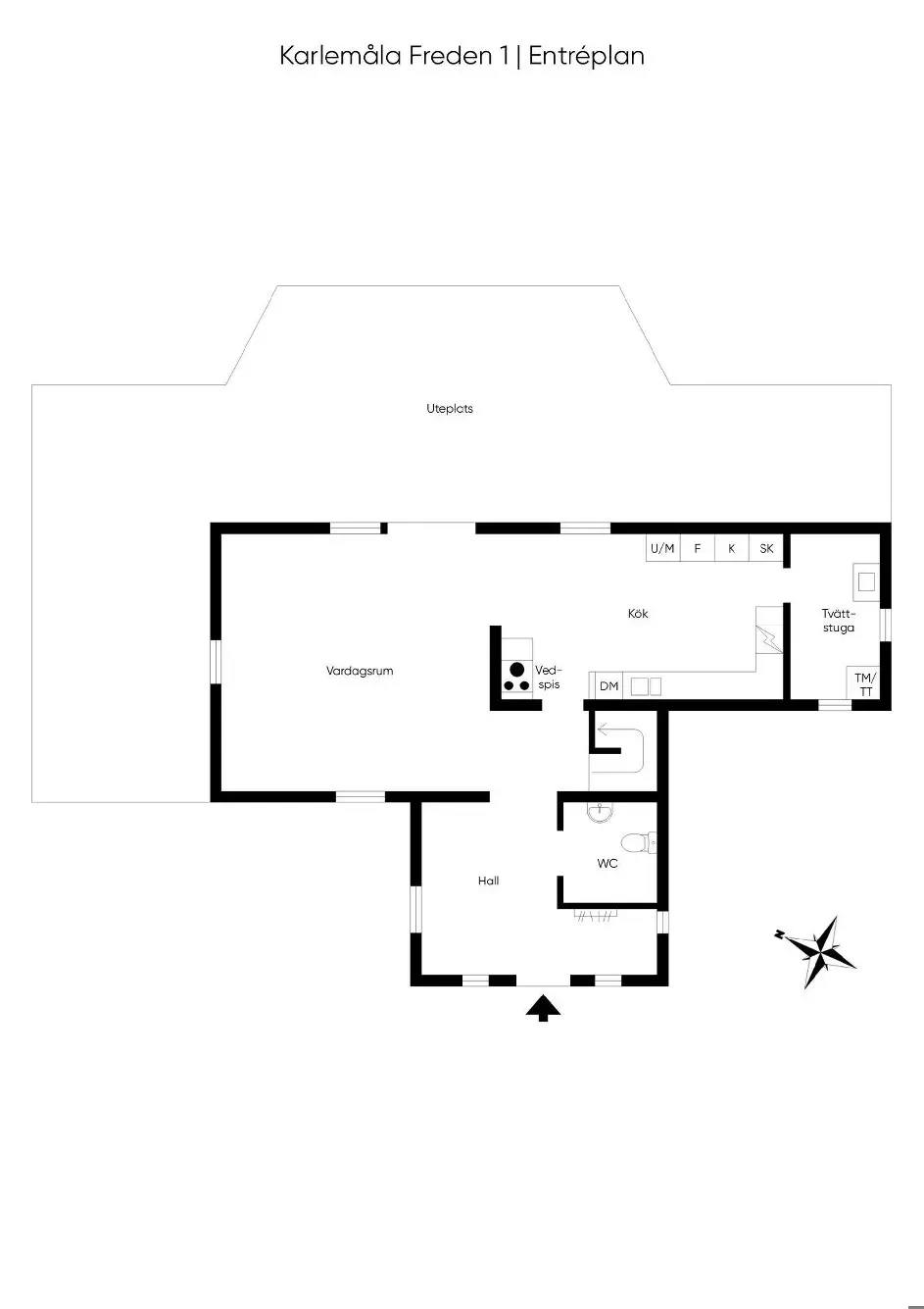 Floor plan for Karlemåla Freden 1