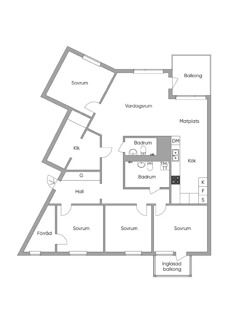 Planritning för Mangårdsvägen 5