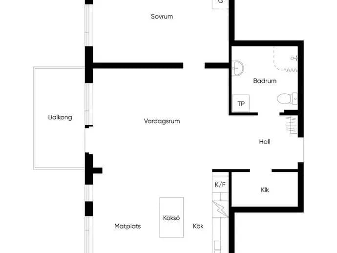 Planritning för Mariehemsvägen 146