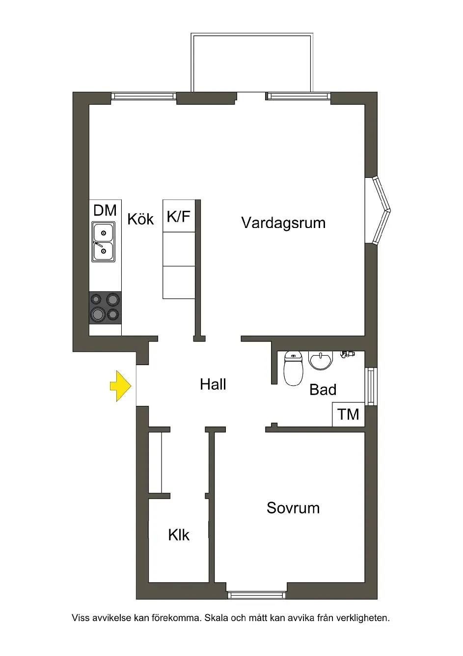 Floor plan for Vapengatan 19