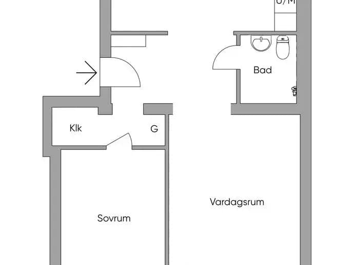 Planritning för Oskarsvägen 12c