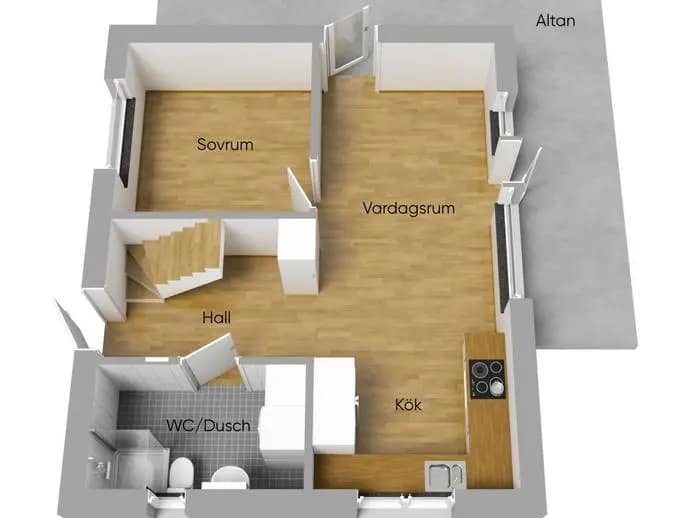 Planritning för Västansjövägen 82