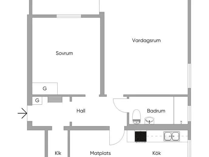 Planritning för Västra Stillestorpsgatan 25