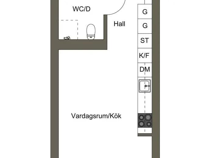 Planritning för Gaffelseglet 35