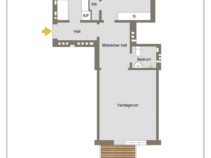 Planritning för Bryggargatan 7a