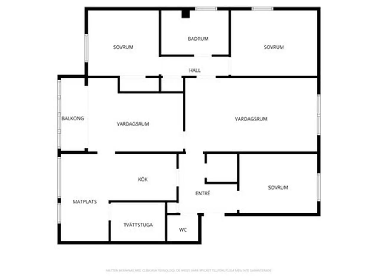 Floor plan for Djurgårdsvägen 55A