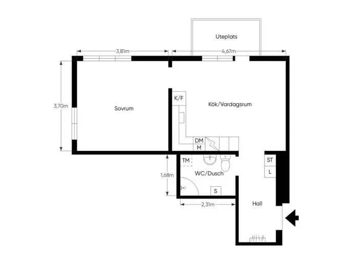 Floor plan for Gamla Tanneforsvägen 52A