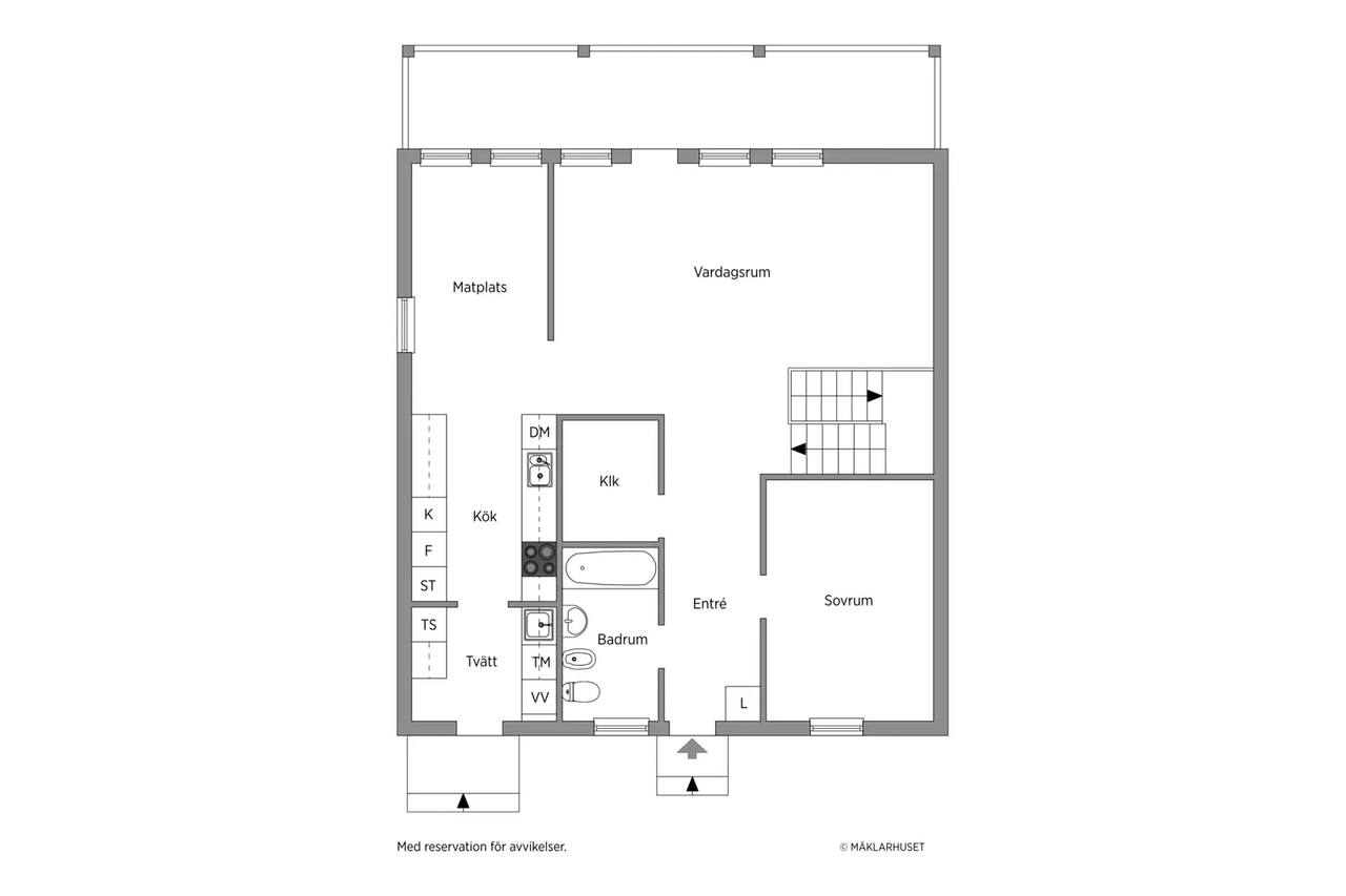 Floor plan for Tursagatan 25C