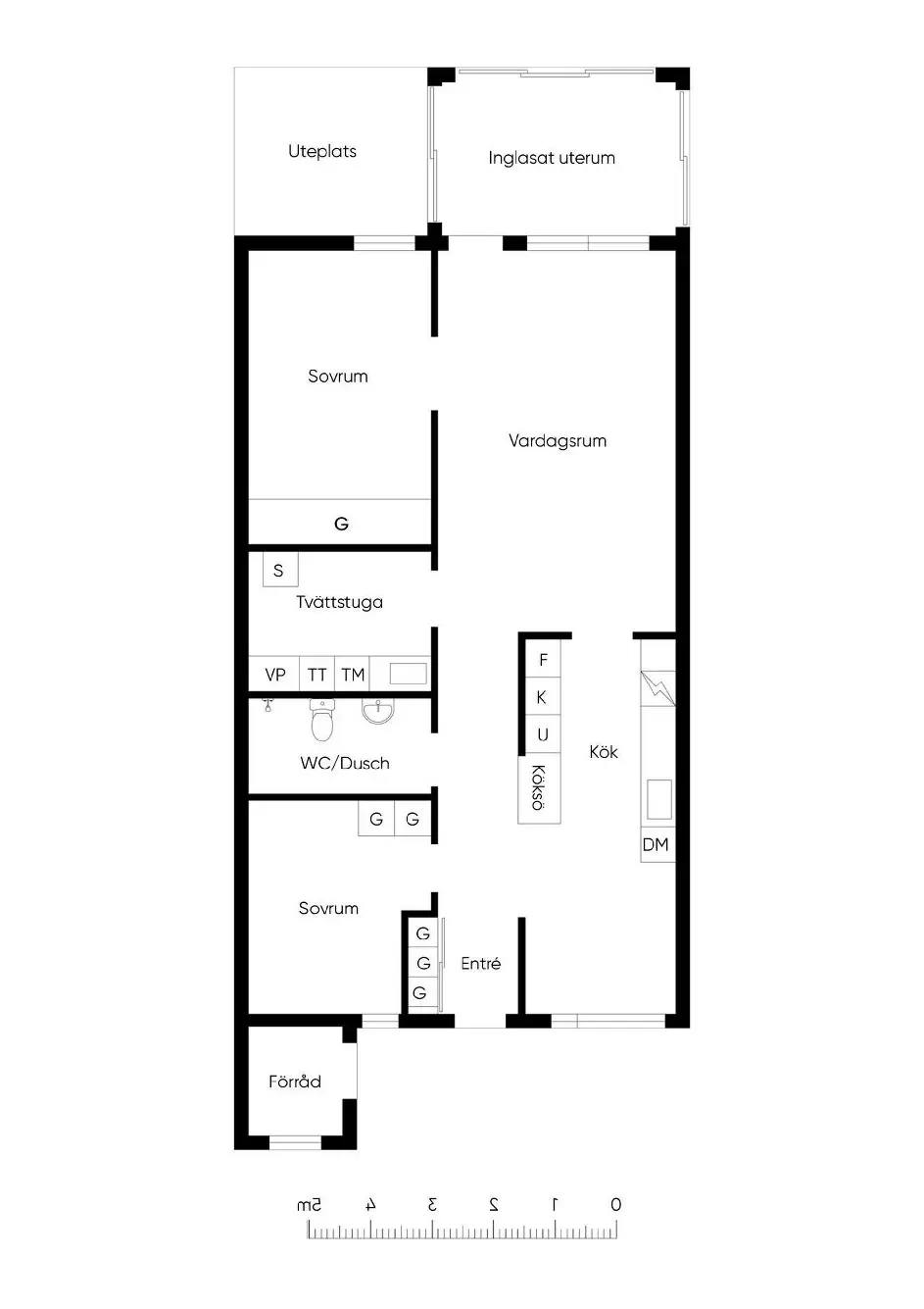 Planritning för Brunklövervägen 19