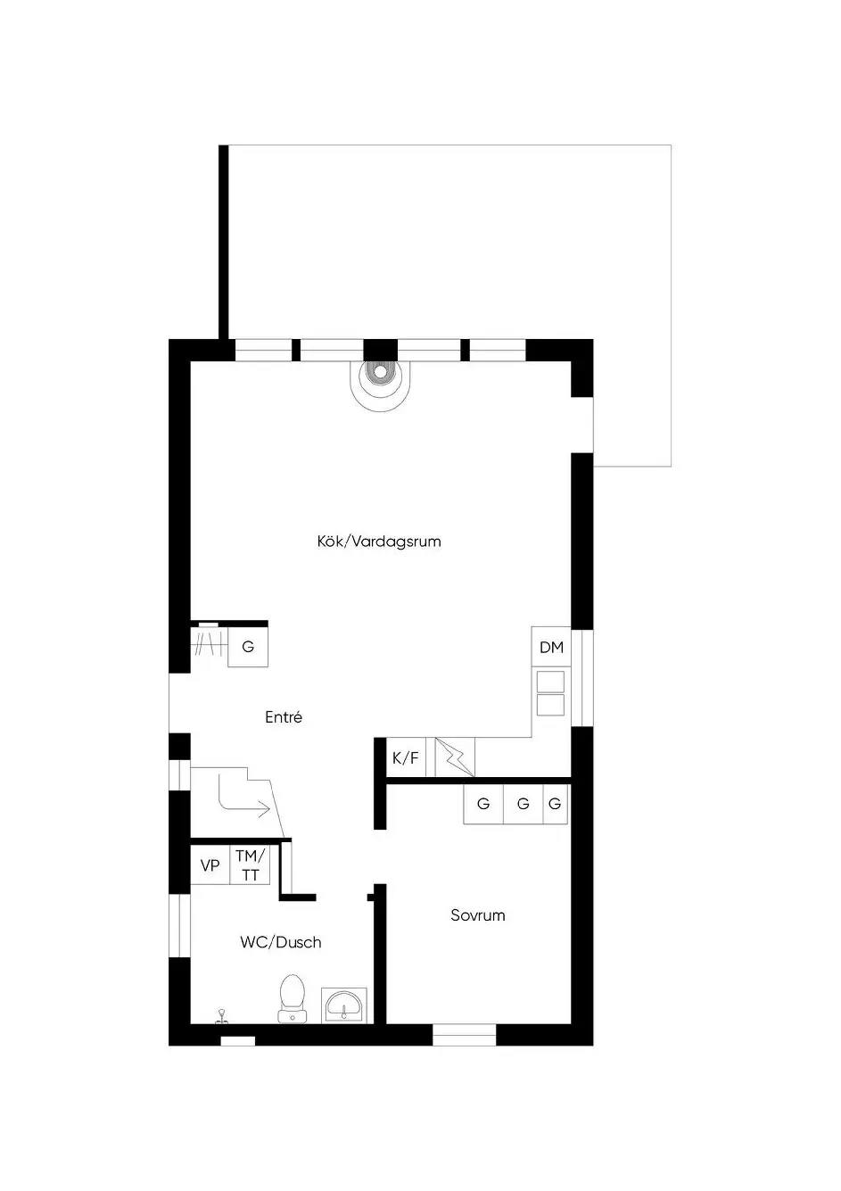 Floor plan for Djupadalsvägen 25D