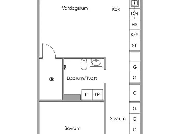 Floor plan for Gaffelseglet 33